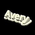 Avery.png 3D Nameplate STLs for US first names