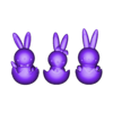 easter bunny.obj Lapins de Pâques (lot de trois)