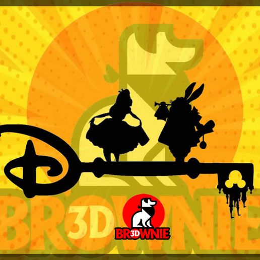 disney key alicia and rabbit 3D model