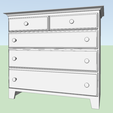 dresserss.png 1:24 Five Drawer Dresser- working and solid versions