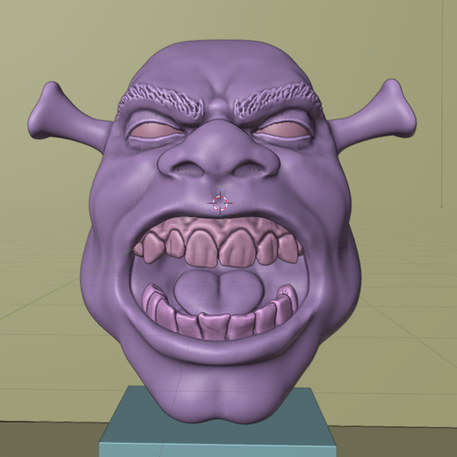 shrek head sculpt