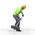 Co-c1.50.101.jpg N10 Construction worker with shovel, troweling tool and helmet