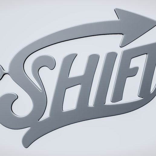 🏹 SHIFT Arrow Script Sign・ STL File for 3D printing・Cults