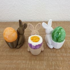 20230225_100028.jpg Free STL file Easter bunny egg cup・3D printable design to download