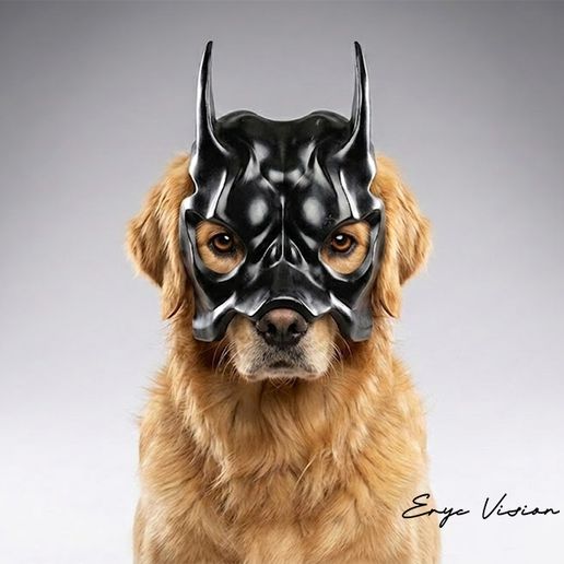 Classic Batman Dog Mask - Comic Book Edition (Secure-Fit) - Cosplay for Pet
