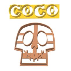 coco.jpg STL-Datei Cortante Ausstecher 8cm Set Packung x2 Coco Calavera Film Pelicula Fondant Galletita・3D-druckbare Vorlage zum herunterladen