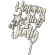 1.jpg Cake topper 4th of July, Independence Day, DIY US Flag with Happy 4th of July