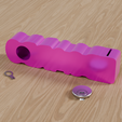 EDOARDO_back.png STL Files, Personalized Piggy Bank "EDOARDO" - Multi-Color 3D Print with Lock & Key, Gift for Newborn, Baptism, Birthday