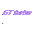 gt turbo.stl GT Turbo Logo
