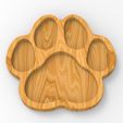 untitled.119.jpg Paw Serving Tray, Cnc Cut 3D Model File For CNC Router Engraver, Plate Carving Machine, Relief, serving tray Artcam, Aspire, VCarve, Cutt3D