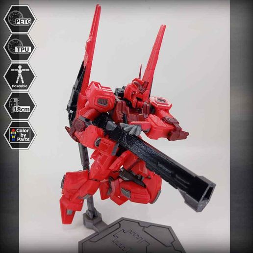 🤖 Rei Shiki 18cm (Based on MSZ 000 Zero Shiki)・ STL File for 3D