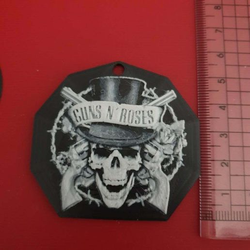 Guns N Roses Keyring - 3D model önizlemesi