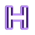 H_Ucase.stl squid game - alphabet font - cookie cutter