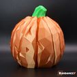 Pumpkin-Skull_Low-Poly_3.jpg Free 3D file Pumpkin Skull - Low Poly・3D print design to download