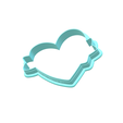 2.png Heart Banner Cookie Cutters | Standard & Imprint Cutters Included | STL Files