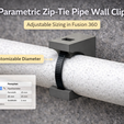 e3a7abd5-cc0c-4cb1-a3a3-9b204c5e2dea.png Parametric Cable & Conduit Wall Clip – Adjustable 3D Printed Mount