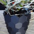 Hexagon-Plant-pot-med-view.jpg Hexagon Tile Flower Pot Plant Holder with ridged base