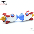 Cutie3D-Click Rocket Fidget Clicker Keychain_10.png Cutie3D Click Rocket Fidget Clicker Keychain - Cute Backpack Keychain