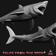 Great-white-shark-megalodon-8-Tales-from-the-print.jpg 鲨鱼--巨齿鲨--大白鲨套装--单件和多件版 品质卓越，由 Tales from the print 提供