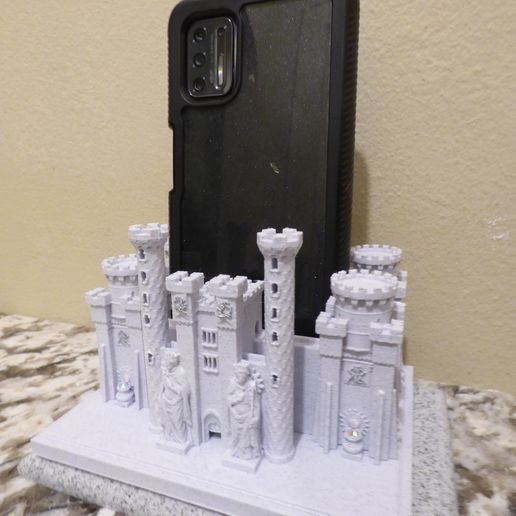 P1090557.jpg PRINTABLE ROMAN CASTLE - SMARTPHONE STAND CELL PHONE HOLDER WITH GEM HOLDING URNS