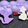 Cats_hugging_2.png Cute Cat Figurines | Decor | Valentine's Day | Puzzle
