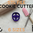 D0C19572-D0CE-4C24-85B0-0093BFCAE456.png Skull Halloween Cookie Cutter | 6 Sizes | Digital STL File | 3D Printing