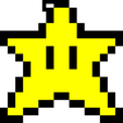 Star.png Pixel Mario Keychains