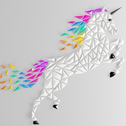 Geometric_unicorn.png Geometric Unicorn wall art