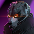 123-хрома-и-блики-прямоугольник.png 3D file EVO Bear - COSPLAY SCI-FI MASK - DIGITAL STL FILE FOR 3D-PRINTING・3D printable design to download