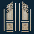 2.png Doubled - Winged Door - Digital files for CNC Router in STL format
