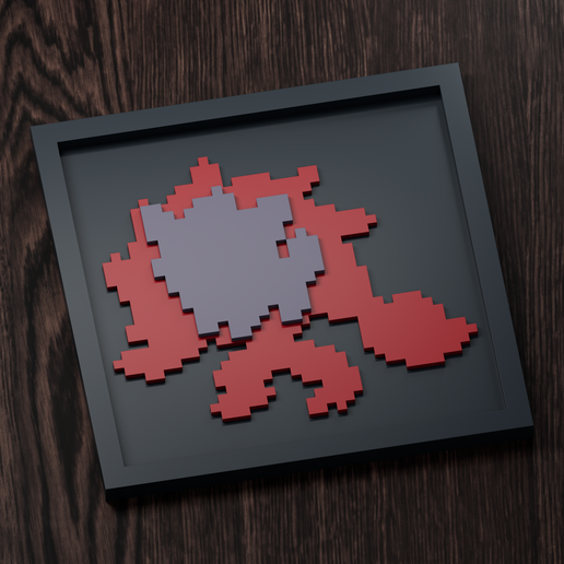 Zoroark Line - Pokemon Silhouette Frame | Box sprite | STL