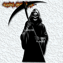 project_20231023_2117264-01.png art mural de la faucheuse décoration murale de la mort art d'halloween