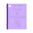 book_keyring_v1.stl Book keyring gift - Pride and prejudice