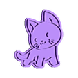 Cat Cute Stamp.stl Cute Cat Cookie Cutter