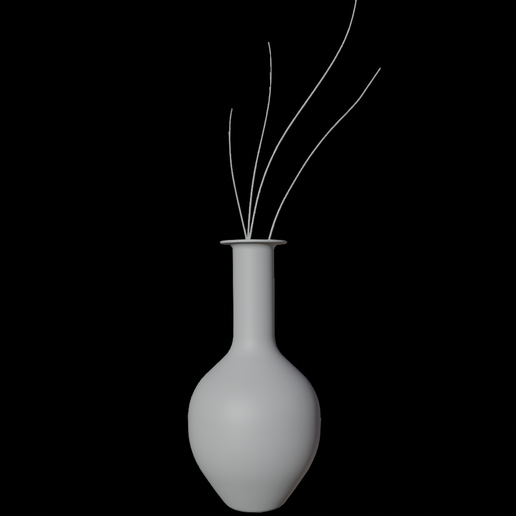 Decorative Bud Vase with Grass