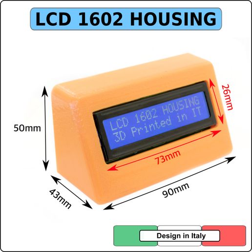 STL file Housing LCD 1602 16X2 - Arduino enclosure protection box case ...