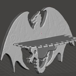 wall-dragon-b.jpg STL-Datei Wanddrache mit Regal・3D-druckbares Modell zum herunterladen