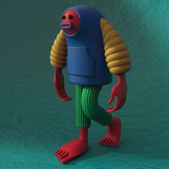 ALCANCIA.43.jpg Descargar archivo STL monster personaje coleccionable numero 1 hucha alcancia montable multicolor • Diseño para imprimir en 3D, nikosanchez8898
