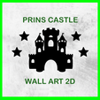 PRINS CASTLE * * * * WALL ART 2D PRINS CASTLE WITH STARS KIDS ROOM WALL ART 2D