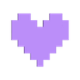 HeartInlay.stl 8-bit Heart Valentine Box