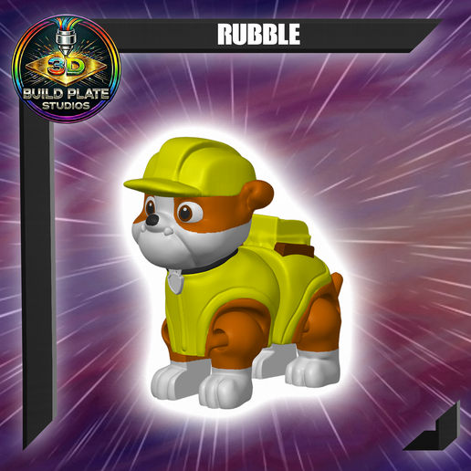 Paw Rubble Multicolor Flexi Print-In-Place