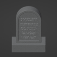 Headstone.Three-01.png Grave Markers, Set of 5 ( 28mm Scale )