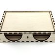 PXL_20210105_024002401-01.jpeg Laser SVG Cut File Draw and Discard Box, PNG Playing Card Holder, Deal and Discard Holder, Game Card Holder File