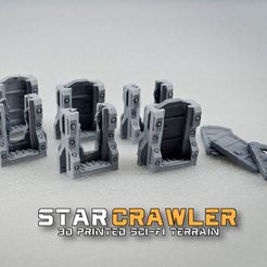 SQUARE_Z_DOOR3-08.jpg Star Crawler Terrain Scifi Doors, Zombicide Invader, Nemesis, Space Hulk - with EZ Print Supports