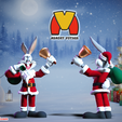 1a.png Christmas Bugs Bunny  ( MULTIPARTS AND 3MF )
