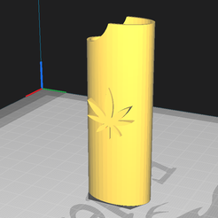 weed2.png Бесплатный STL файл Чехол для зажигалки Weed Bic・3D-печатный объект для загрузки