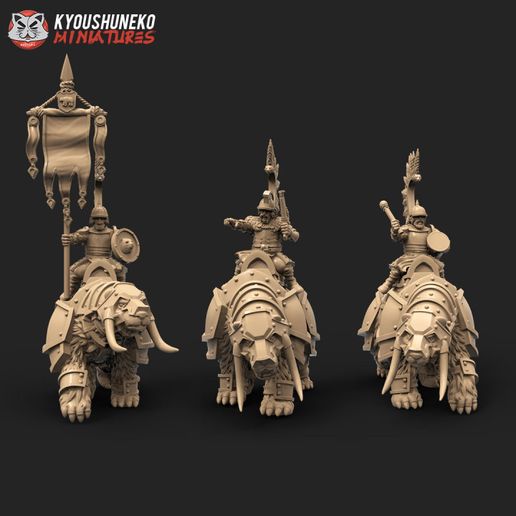 Krishnev Bear Rider Command Group - 3D model önizlemesi