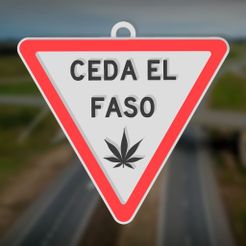 ceda-el-faso-llavero.jpg CEDA EL FASO traffic sign key chain