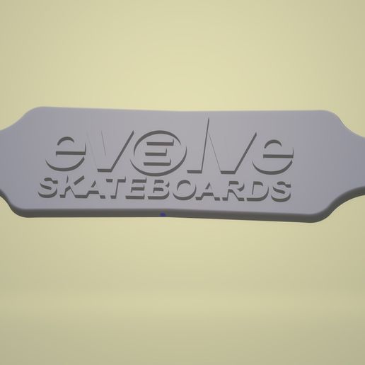 Evolve Skateboard key chain 3D model