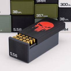 5.56-4.jpg STL file Ammo box 5.56 ammunition storage 50 rounds ammo crate 556 NATO・3D print design to download